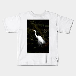 Breeding Great Egret Kids T-Shirt